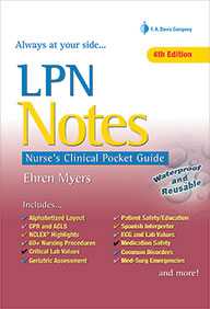 LPN NOTES : NURSE'S CLINICAL POCKET GUIDE e4